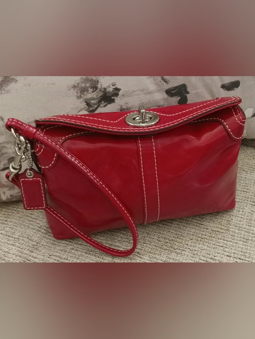 Vintage Y2K Coach Turnlock Mini Pouch